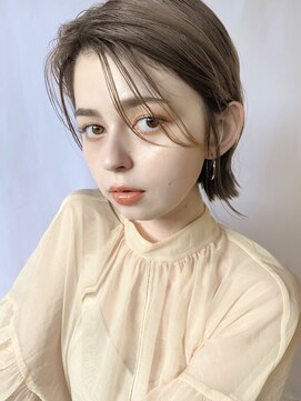 パーク(PARK) 【PARK】オリーブベージュ×セミウェットボブ