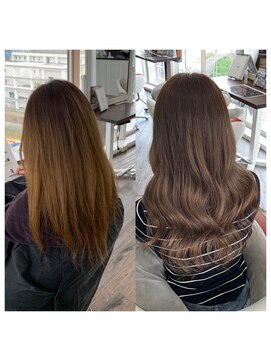 クラン ヘアーアンドスタジオ(CLAN hair & studio) ハイトーンエクステブリーチインナーミルクティーベージュ