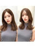 20代30代40代◎前髪パーマグレーベージュレイヤーロング黒髪