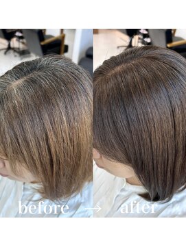 ハーツ(Heart's) 白髪ぼかし×ナチュラルブラウン