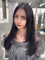 アイシー 表参道(ICY)&nbsp;韓国ヘア 2wayバング 顔まわりカットNo.1 レイヤー グレージュ