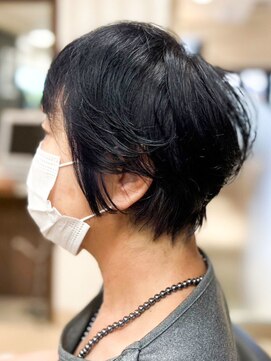 ヘアークリアー 春日部 ミセス 首元すっきり ふんわり丸みショートスタイル