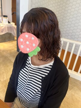 サラビューティーサイト 志免店(SARA Beauty Sight) 【あんstyle】ボブプードルパーマにチョコレートブラウン！