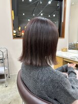 キュオンシア(CUEON. ciea)&nbsp;切りっぱなし×ピンクブラウン