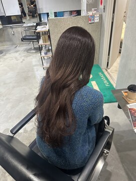 ラック(LUCK) ココアブラウン/船橋/くすみベージュ/細めハイライト