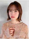 美髪シースルーバングデジタルパーマミニウルフイメチェン