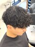 【☆人気No3☆】カット+波巻きパーマ[心斎橋/MEN’S/パーマ/波巻き]