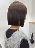 20代30代ボブカット/アッシュブラウン/切りっぱなし/新宿