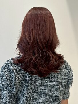 ファムバイアヴァンス(Femme by AVANCE.) やわらかチェリーブラウンロング暗めカラー