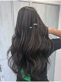 ハイライト/ハッシュカット/クラゲヘアー/黒髪カタログ/一宮
