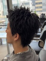 ゴート(GOATO)&nbsp;スパイキーショート 短髪 アップバング 鹿児島メンズ