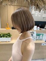 アヴァンス 京橋店(AVANCE)&nbsp;京橋/バレイヤージュボブ/ナチュラルショート/ミルクブラウン