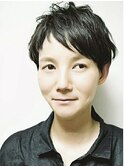 【ベリーショート/黒髪・斜めバング】tomo
