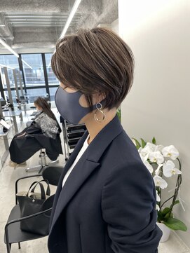 ジルブラン 錦糸町(JIL BLAN) 大人可愛い丸みショート×脱白髪染めハイライトオージュアTr