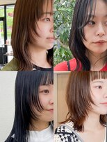 パークレーン アイス イヴェン(park lane ICI yeven)&nbsp;顔まわりカット　顔まわりレイヤー　ブリーチなしカラー