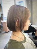 《ミニボブ》ハイトーンボブ小顔ヘア似合わせカット