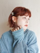 ルル 表参道(lulu.)&nbsp;暖色カラー/暖色/オレンジ/ピンク/ボブ/重めカット