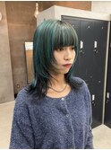 ミディアムレイヤーヴェールカラー寒色