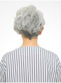 【えがお美容室】グレイヘアにおすすめ◎アシンメトリーパーマ