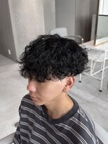 ホワイト(WHITE)&nbsp;波巻きパーマ/波巻きスパイラル/メンズショート