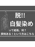 「脱」白髪染め？！雰囲気変えたい！￥20900～