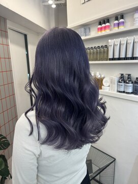 ペレ 渋谷(PELE) デザインカラー/レイヤーカット/ウェットヘア/オリーブベージュ