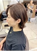 外はねふんわりレイヤーボブ