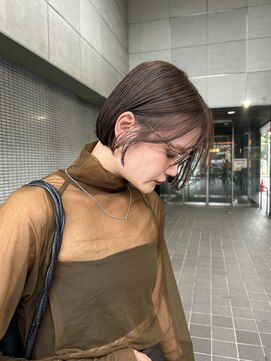 マッシュ アドベ 八戸ノ里(MASHU ADOBE) ラベンダーグレージュのミニボブ