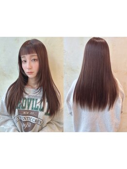 自然で生まれつきのようなストレートヘアに導くダメージレスな縮毛矯正/髪質改善◎手触りの良い艶髪へ♪