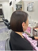シンプルフラットボブ