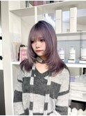 12363艶髪ラベンダーパープル韓国風巻きラベンダーミルクティー