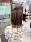 白髪ぼかしハイライト ベージュ