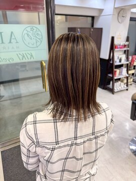 アイズ 本厚木(AIZU) 白髪ぼかしハイライト ベージュ