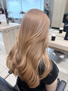 アッシュ 高幡不動店(Ash) 韓国ヘア髪質改善ブリーチカラーミルクティーベージュブロンド