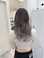 ワク 岡崎店(waku) バレイヤージュ×ホワイトグレー