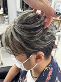 メンズハイライトバレイヤージュメッシュ