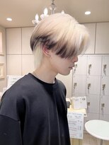 シエル バイ ケンジ 登戸 生田(CIEL by KENJE)&nbsp;韓国/センターパート/メンズカラー/ブリーチ/ホワイトカラー