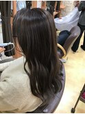 艶カラーゆるふわ大人可愛いセミウェットウェーブロングヘア
