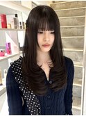 【YOKE】レイヤーミディアムシャギーカット前髪顔周り