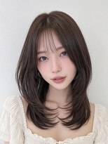 シュガーアンドソルト 垂水(SUGAR&SALT)&nbsp;くびれミディ/まろみブラウン/シースルーバング/レイヤー