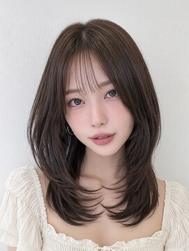 シュガーアンドソルト 垂水(SUGAR&SALT) くびれミディ/まろみブラウン/シースルーバング/レイヤー