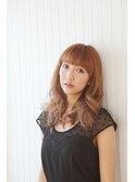 ガーリーバングゆるカール