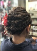 【amule hair】ねじり編み×アップ