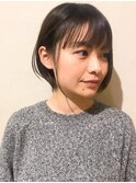 アッシュベージュ×ショートボブ