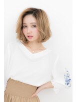 カバーヘア イヴ 戸頭店(COVER HAIR EVE) アシンメトリーxルーズカールのフレンチボブZ戸頭20代30代40代
