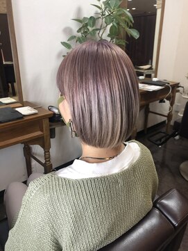 キャラ 池袋本店(CHARA) ラベンダーベージュボブスタイル【玉城光】