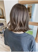 ギリギリ結べる長さ◎パツふわボブ/白髪染めに見えない白髪染め