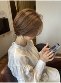 20代30代大人ショートボブx小顔ウルフカット丸みショート