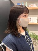ダブルカラーインナーカラーホワイトベージュ外ハネボブ下北沢