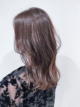 ロロン(LORONG) セミロング　アプリコットベージュブラウン